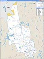 Franklin, Me Carrier Route Wall Map