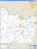 Franklin, Mo Carrier Route Wall Map