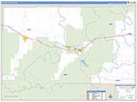 Franklin, Ms Carrier Route Wall Map