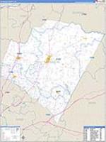 Franklin, Nc Carrier Route Wall Map