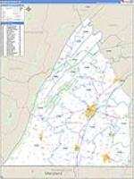 Franklin, Pa Carrier Route Wall Map