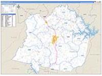 Franklin, Va Carrier Route Wall Map