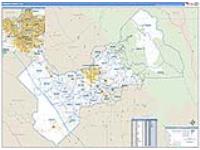 Fresno, Ca Carrier Route Wall Map
