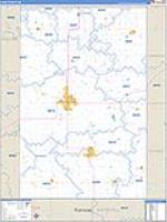 Gage, Ne Carrier Route Wall Map
