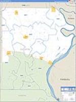Gallatin, Il Carrier Route Wall Map