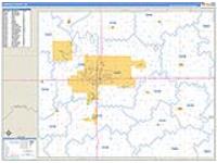Garfield, Ok Carrier Route Wall Map