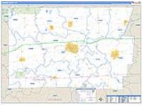Genesee, Ny Carrier Route Wall Map