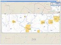 Geneva, Al Carrier Route Wall Map