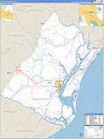 Georgetown, Sc Carrier Route Wall Map