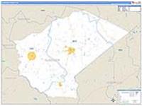 Glascock, Ga Carrier Route Wall Map