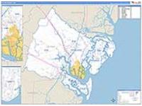Glynn, Ga Carrier Route Wall Map
