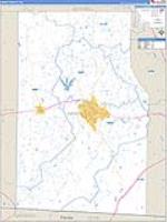 Grady, Ga Carrier Route Wall Map
