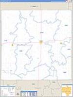 Graham, Ks Carrier Route Wall Map