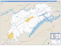 Grainger, Tn Carrier Route Wall Map