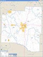 Grant, Ar Carrier Route Wall Map