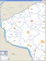 Grant, Wi Carrier Route Wall Map