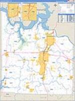 Grayson, Tx Carrier Route Wall Map