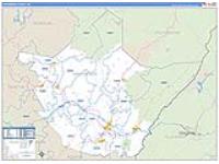 Greenbrier, Wv Carrier Route Wall Map