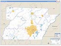 Greene, Ar Carrier Route Wall Map