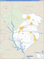 Greene, Ga Carrier Route Wall Map