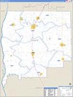 Greene, Il Carrier Route Wall Map