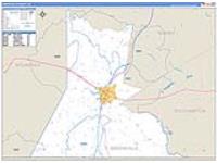 Greensville, Va Carrier Route Wall Map