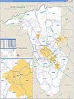 Greenville, Sc Carrier Route Wall Map