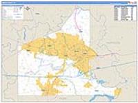 Gregg, Tx Carrier Route Wall Map