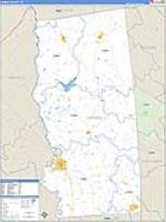 Grimes, Tx Carrier Route Wall Map