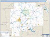 Guernsey, Oh Carrier Route Wall Map