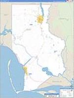 Gulf, Fl Carrier Route Wall Map