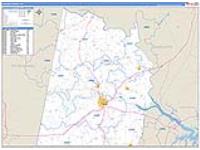Halifax, Va Carrier Route Wall Map