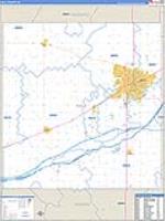 Hall, Ne Carrier Route Wall Map