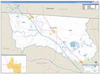 Hamilton, Fl Carrier Route Wall Map