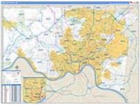 Hamilton, Oh Carrier Route Wall Map