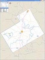 Hamilton, Tx Carrier Route Wall Map