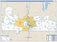 Hampden, Ma Carrier Route Wall Map
