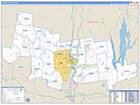 Hampshire, Ma Carrier Route Wall Map