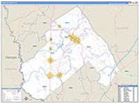 Hampton, Sc Carrier Route Wall Map