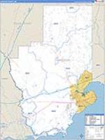 Hancock, Ms Carrier Route Wall Map