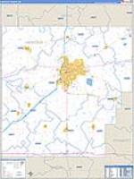 Hancock, Oh Carrier Route Wall Map