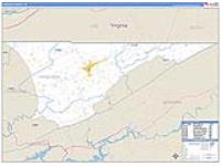 Hancock, Tn Carrier Route Wall Map