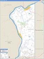 Hancock, Wv Carrier Route Wall Map