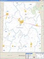 Hardeman, Tn Carrier Route Wall Map