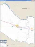 Hardeman, Tx Carrier Route Wall Map