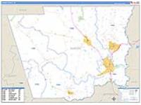 Hardin, Tx Carrier Route Wall Map