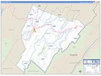Hardy, Wv Carrier Route Wall Map