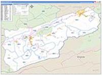 Harlan, Ky Carrier Route Wall Map
