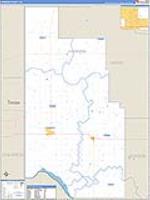 Harmon, Ok Carrier Route Wall Map