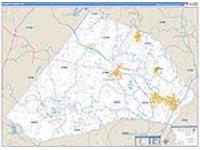 Harnett, Nc Carrier Route Wall Map